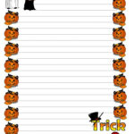 Trick Or Treat Themed Lined Paper And Pageborders Teaching Resources
