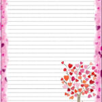 Valentine S Day Stationary Lined Writing Paper Notebook Paper