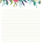 Vibrant Floral Stationery Floral Stationery Free Printable