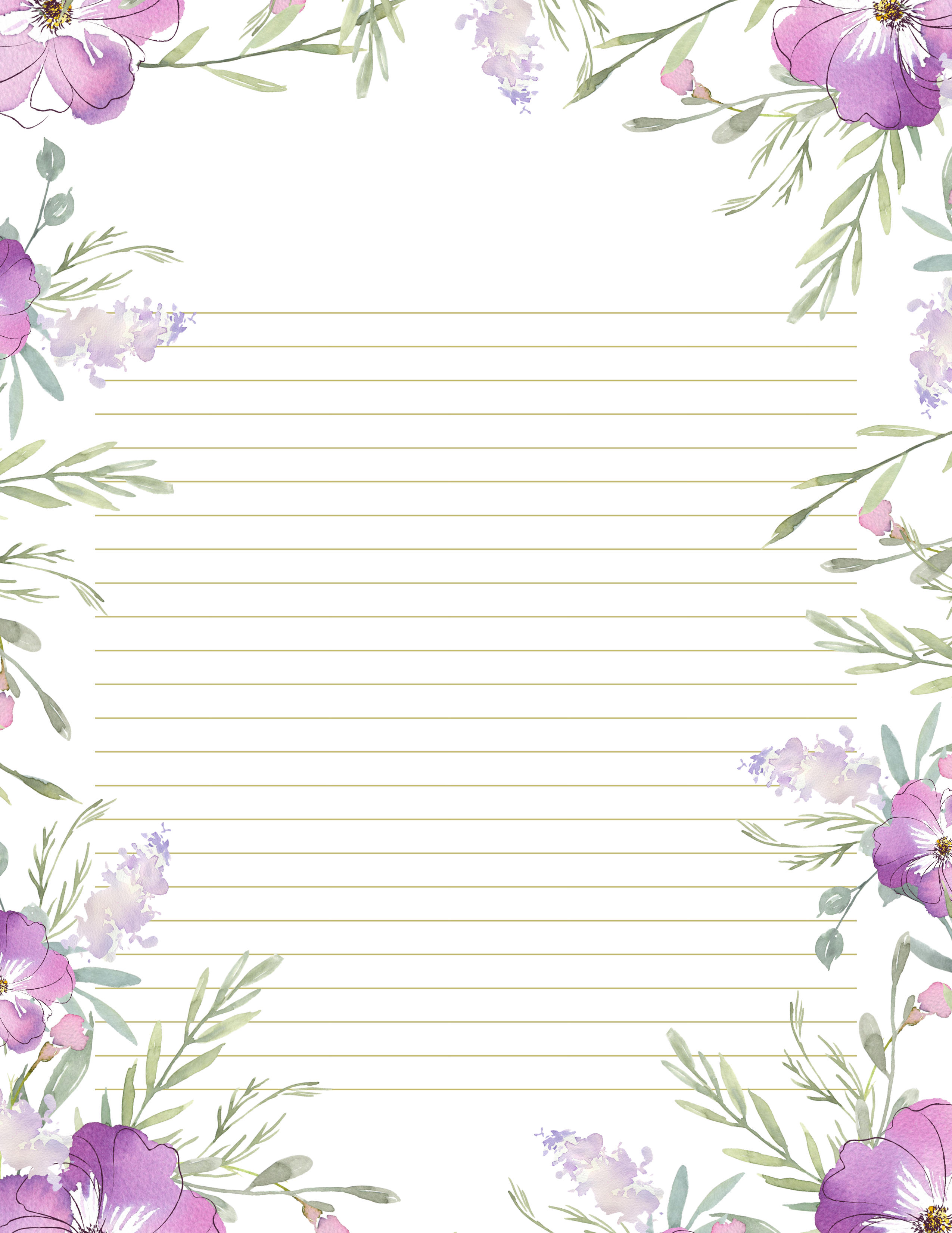 Violette Stationery Writing Paper Printable Stationery Free 