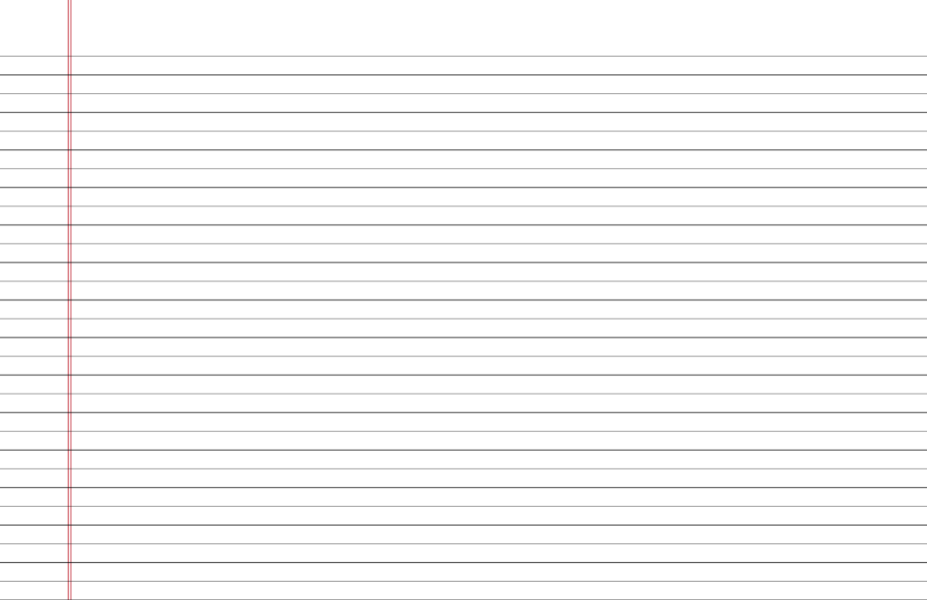 Wide Ruled Lined Paper On Ledger Sized Paper In Landscape Orientation 