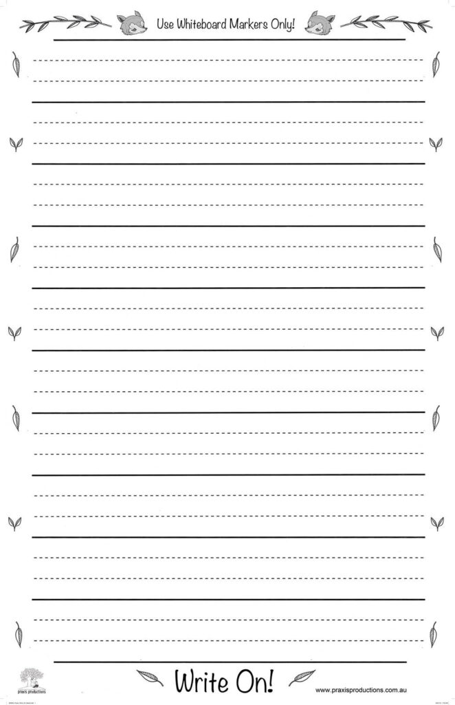 Write On Large Laminated Dotted Thirds Chart Praxis Productions | Lined ...