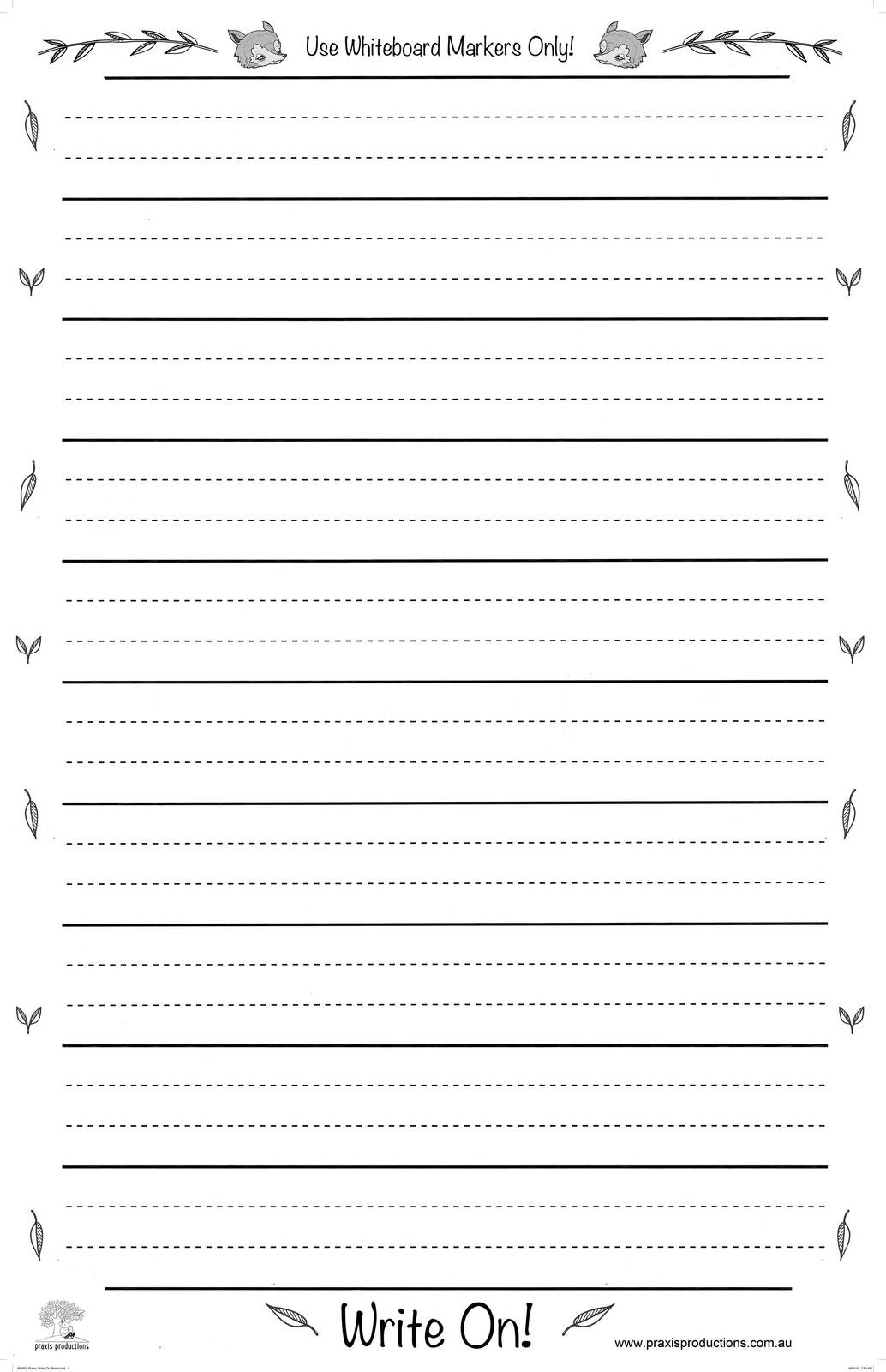 Dotted Thirds Lined Paper Printable