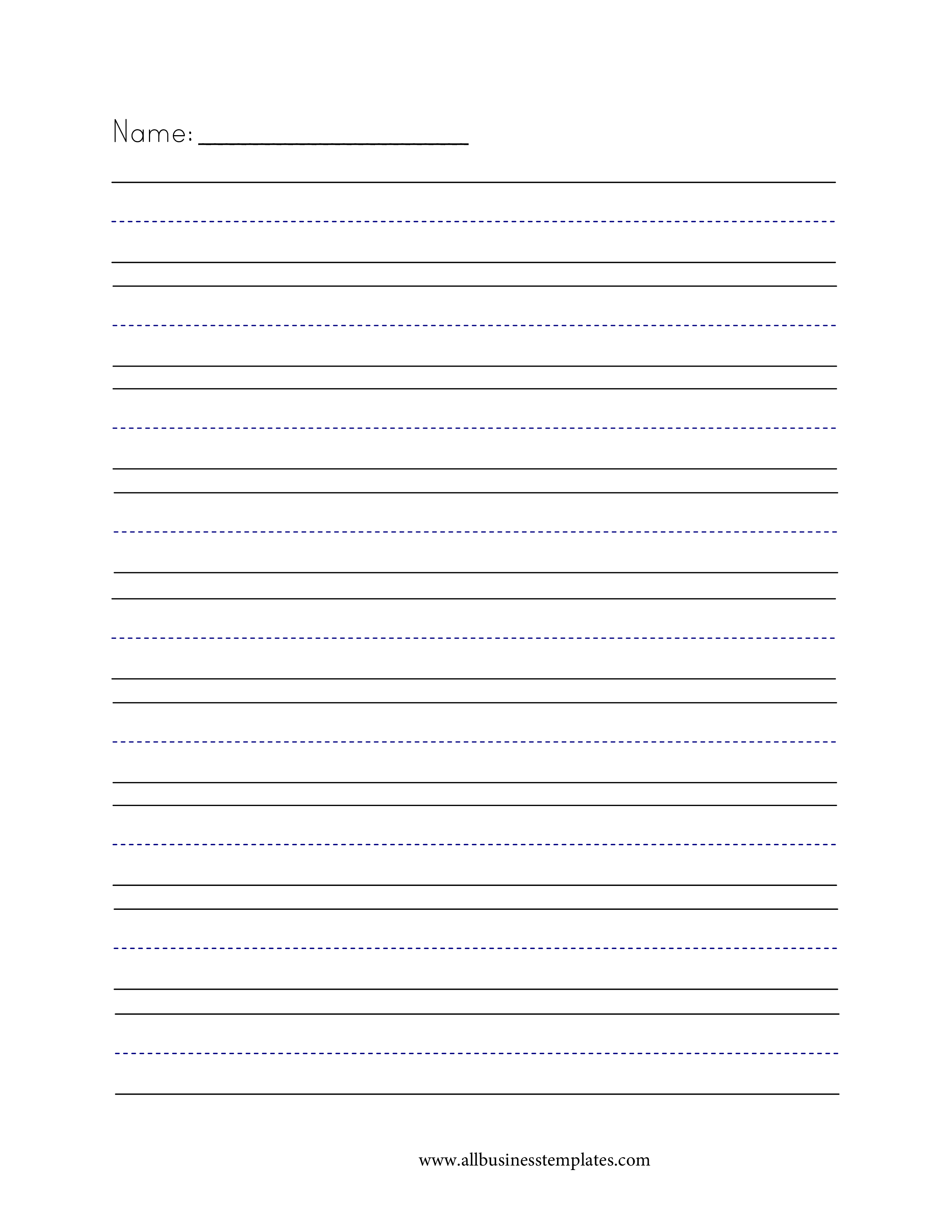 Writing Paper Large Lines Templates At Allbusinesstemplates