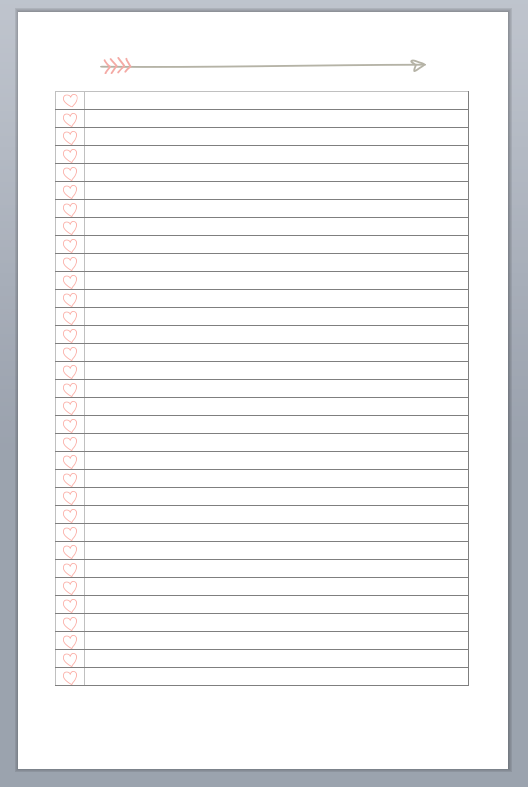Free Printable Lined Paper List