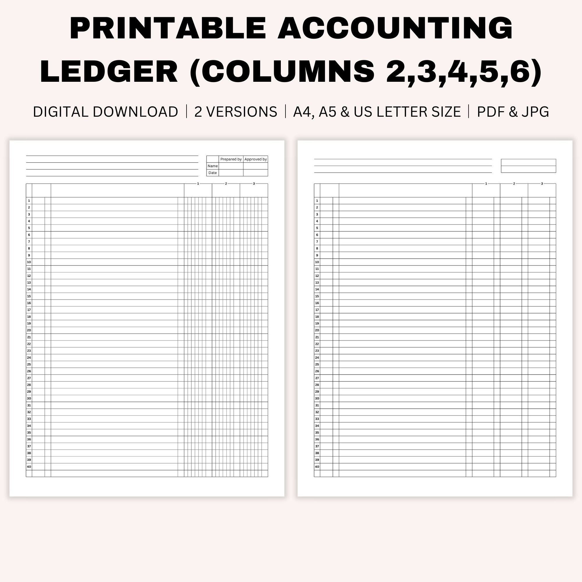 12 Column Ledger Book Blueline 767 Series Double Format Columnar with Two-Column Ledger Form Printable