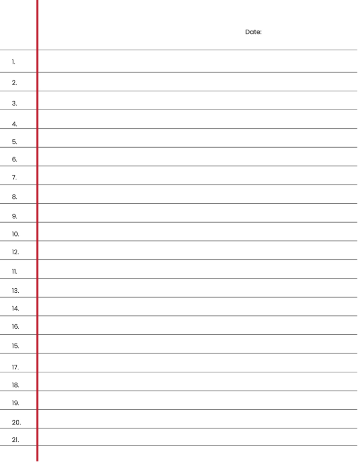 A3 Lined Paper Printable