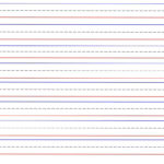 2 Printable Lined Handwriting Paper Red Bottom, Blue Top, Writing For Red And Blue Lined Handwriting Paper Printable