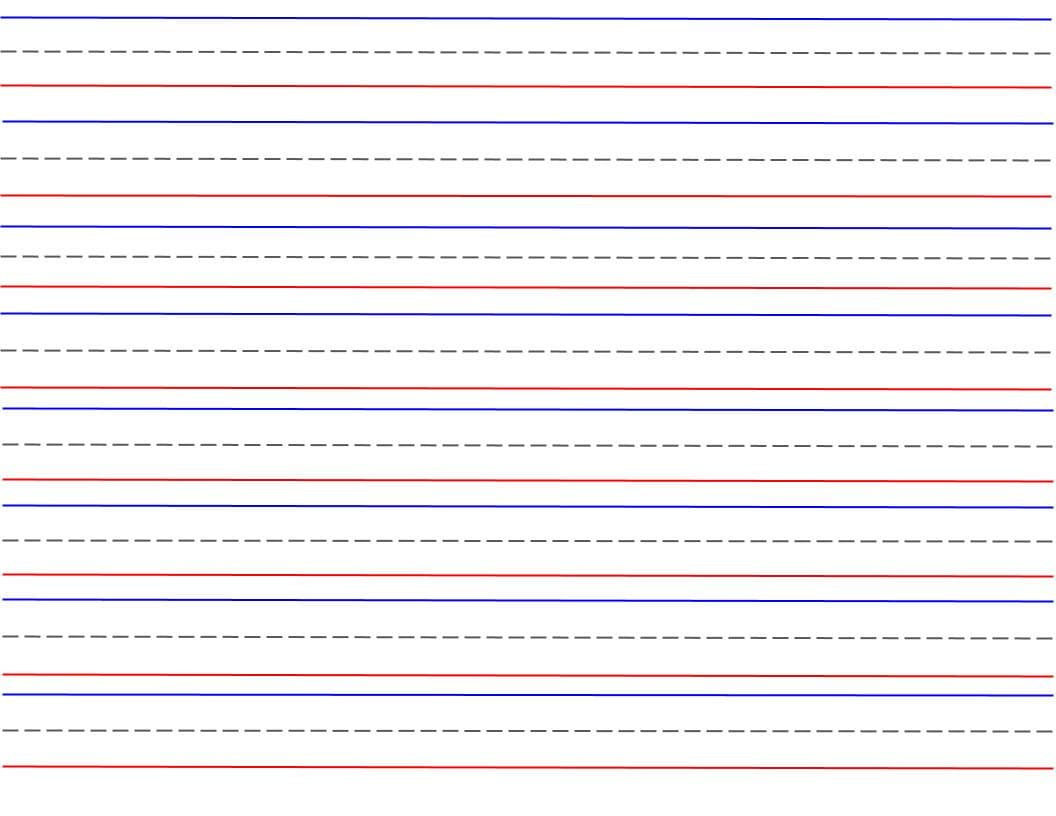 2 Printable Lined Handwriting Paper Red Bottom, Blue Top, Writing with regard to Fundations Lined Paper Printable
