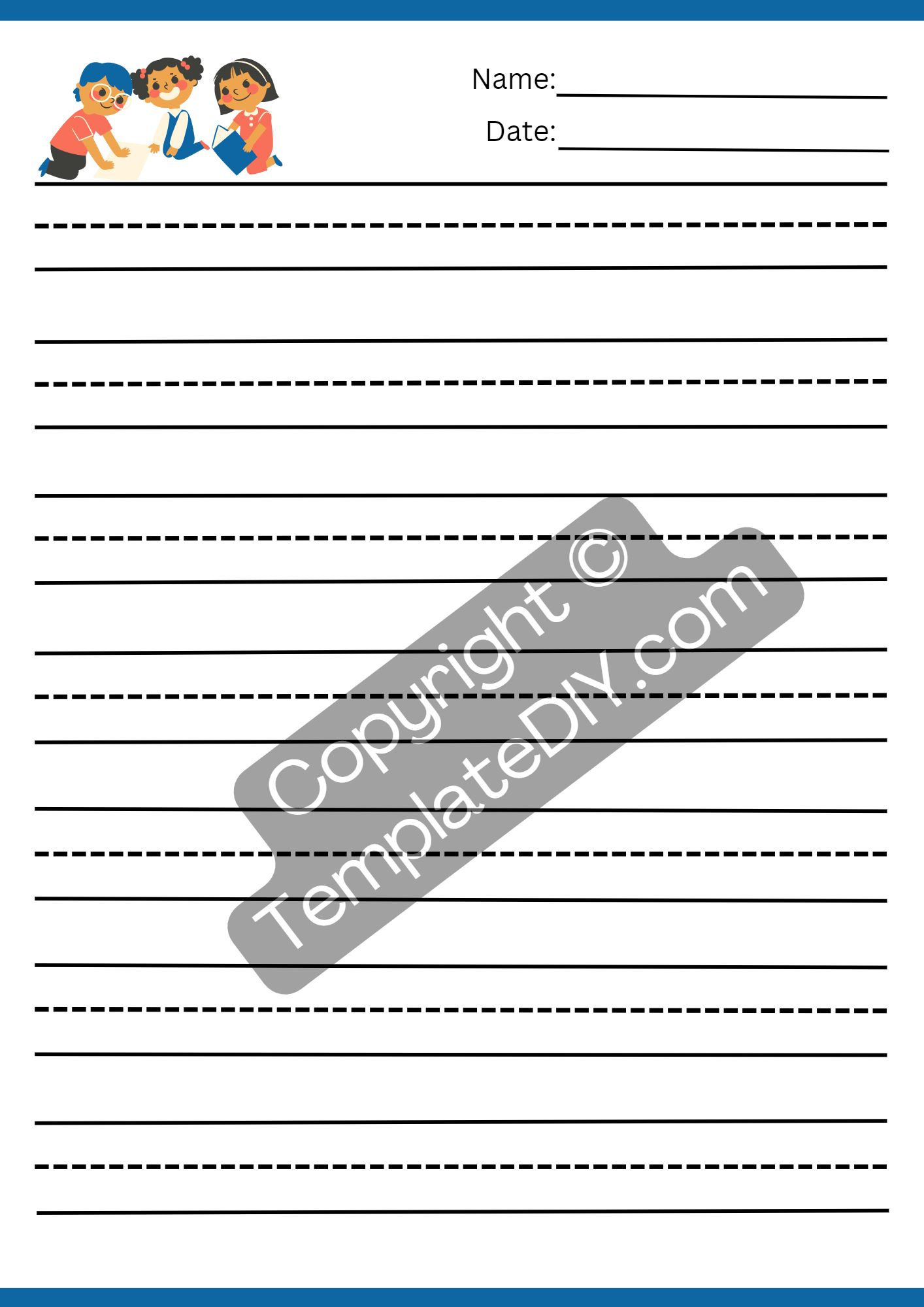 2Nd Grade Writing Paper Printable Template Pdf, Word within Printable 2nd Grade Writing Paper