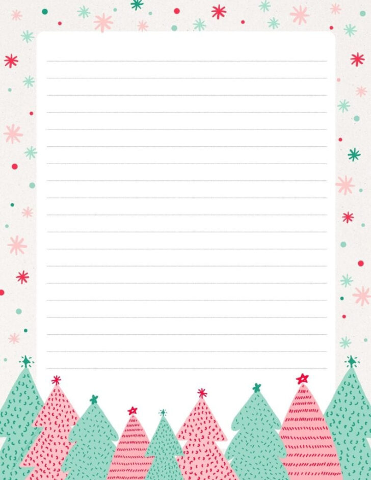 Free Printable Lined Christmas Paper