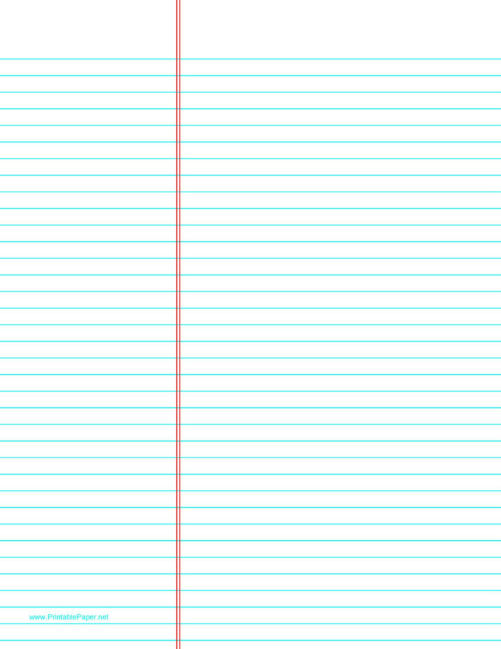Legal Size Landscape Lined Paper Printable