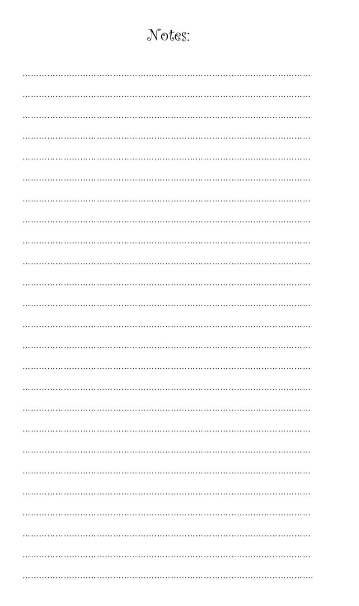 Lined Sheet of Paper Printable