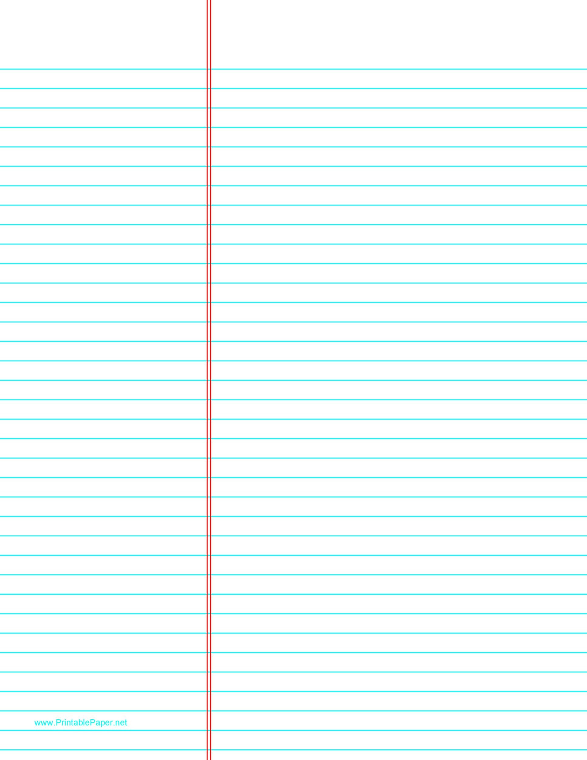 32 Printable Lined Paper Templates ᐅ Templatelab intended for Landscape Lined Paper Template Printable