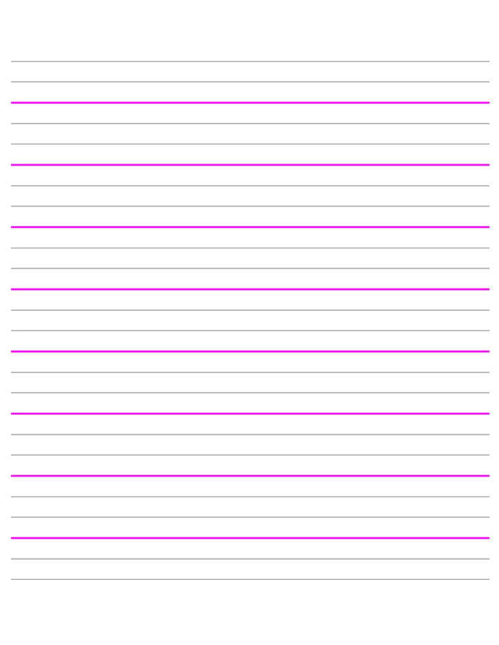 Four Line Writing Paper Printable