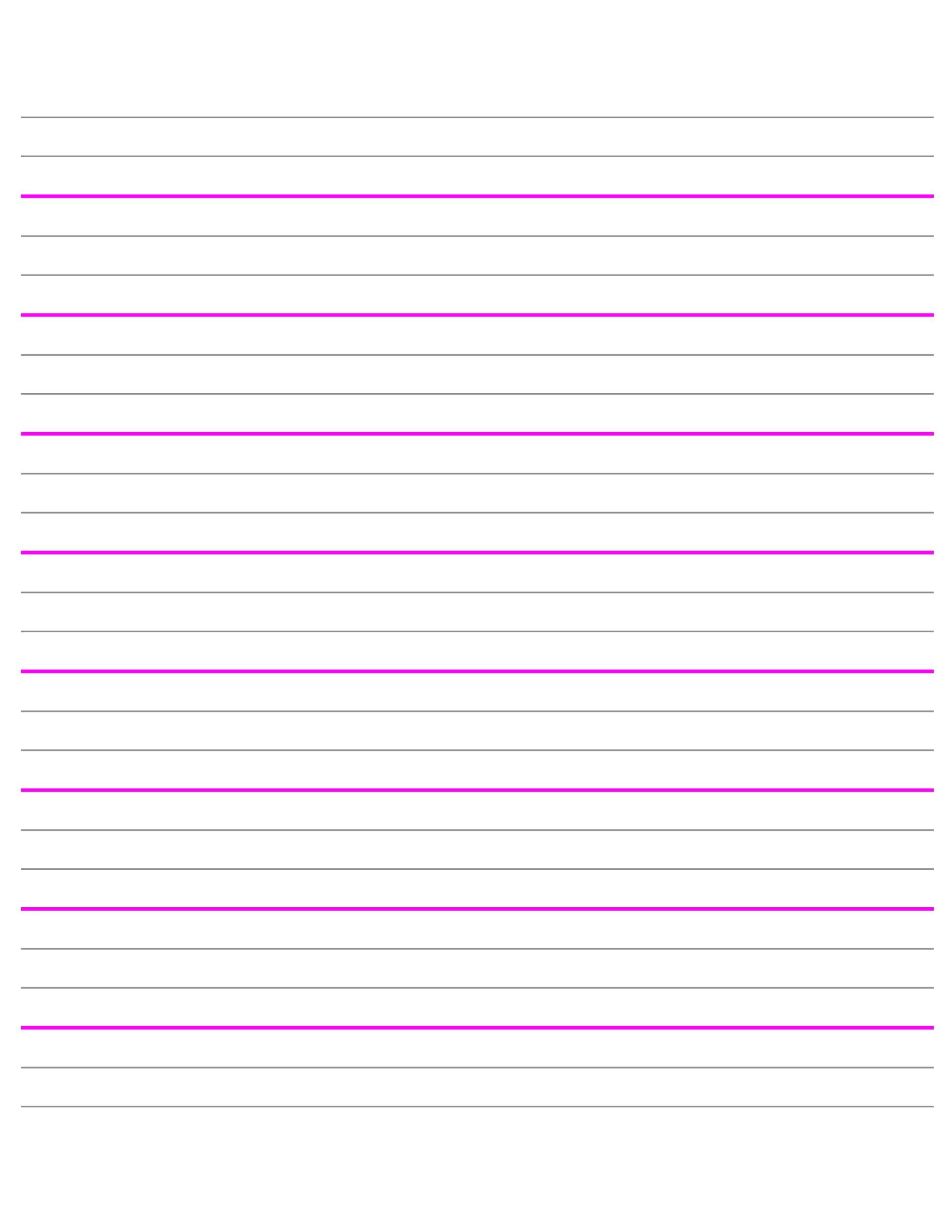 32 Printable Lined Paper Templates ᐅ Templatelab regarding Four Line Writing Paper Printable