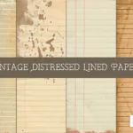 4 Free Vintage School Lined Paper   Free Pretty Things For You Throughout Vintage Lined Paper Printable