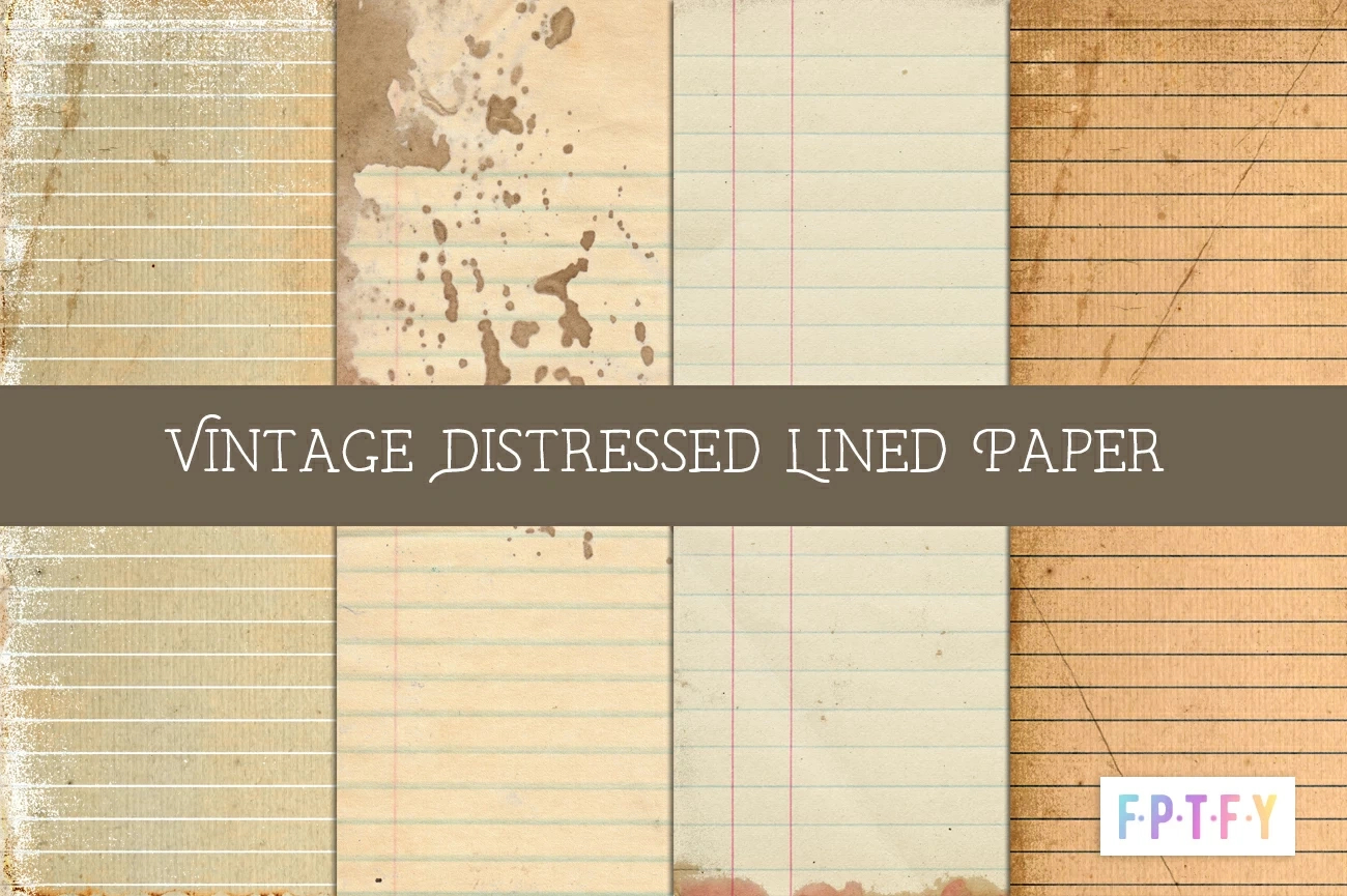 4 Free Vintage School Lined Paper - Free Pretty Things For You throughout Vintage Lined Paper Printable