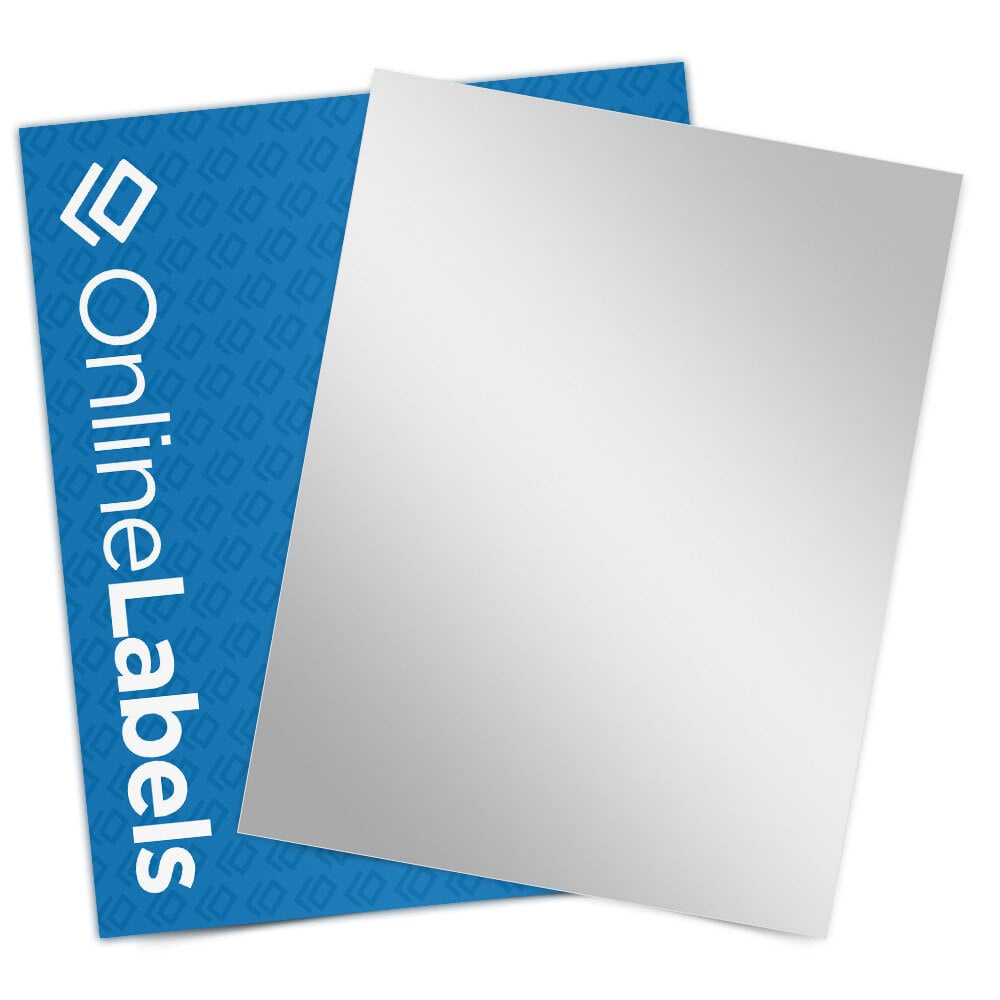 8.5&amp;quot; X 11&amp;quot; Sticker Paper - Silver Foil Inkjet - Ol177Si in Printable Sticker Paper No Liner Printing
