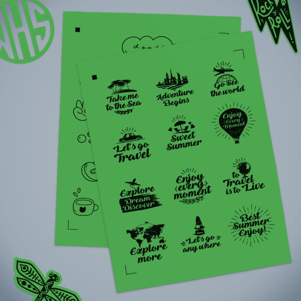 8.5&amp;quot; X 11&amp;quot; Sticker Paper - True Green - Ol177Tg within Printable Sticker Paper Green Liner Printing