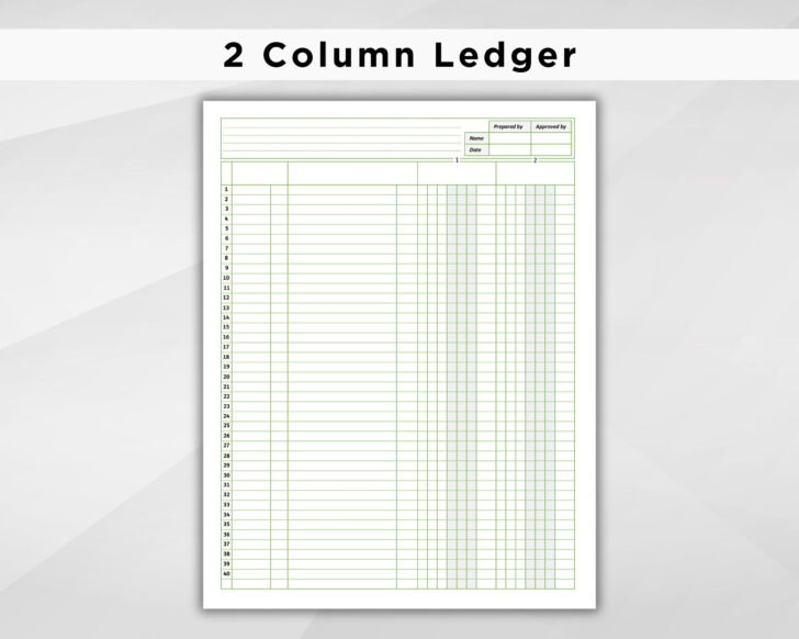 2-Column Ledger Paper Printable