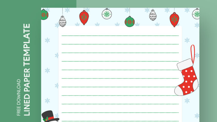 Printable Lined Holiday Paper