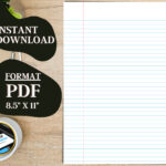 College Ruled Lined Paper   Blue Lined, Red Margin, Printable Note Paper,  Lined Sheets, Note Paper, Notebook Paper, Instant Download , Pdf With Regard To 8.5 X 11 Lined Paper Printable