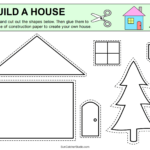 Cut And Paste Worksheets (Printable Activities For Kids) – Free Throughout Lined Paper With House Design Free Printable