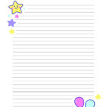 Cute Lined Paper Printable (13 Free Designs) | The Pink Craft Box In Lined Paper With Border Printable