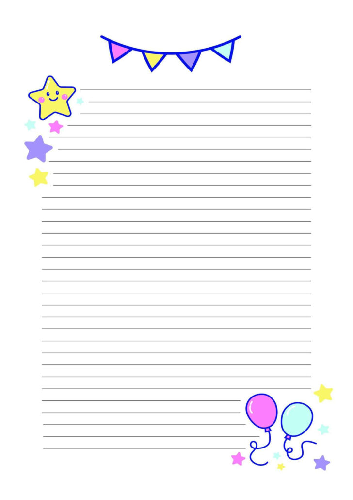 Lined Paper with Border Printable