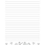 Cute Lined Paper Printable (13 Free Designs) | The Pink Craft Box Regarding Cute Lined Paper Printable Black And White