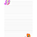 Cute Lined Paper Printable (13 Free Designs) | The Pink Craft Box Within Printable Fancy Lined Paper