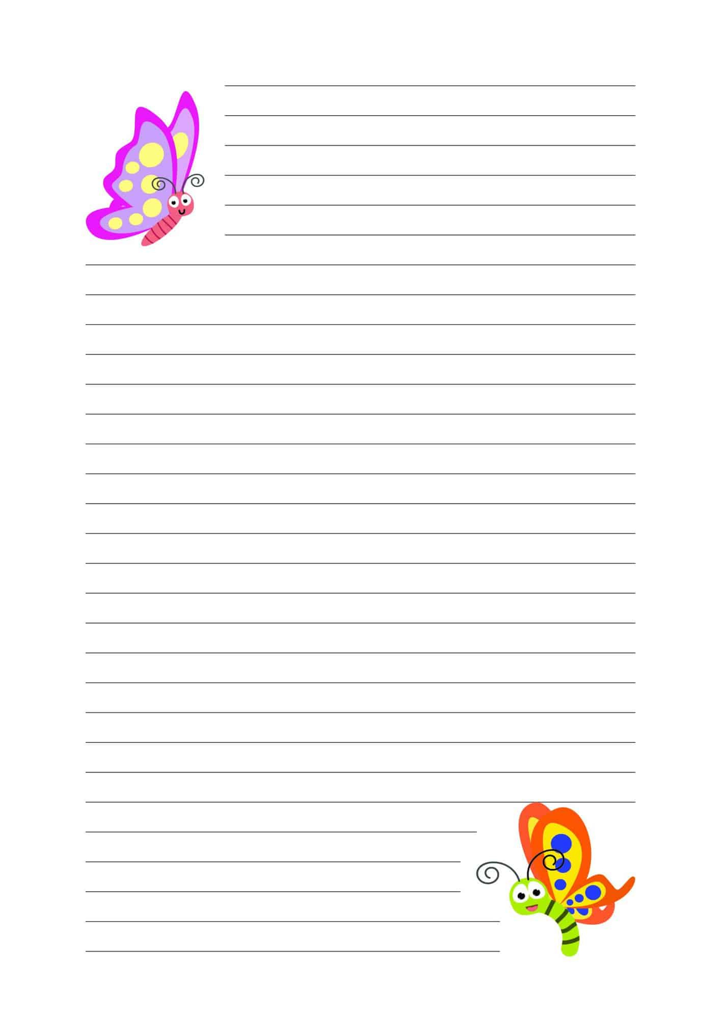 Cute Lined Paper Printable (13 Free Designs) | The Pink Craft Box within Printable Fancy Lined Paper