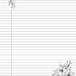 Cute Printable College Ruled Lined Notebook Paper With Margins In Printable Cute Lined Paper