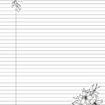 Cute Printable College Ruled Lined Notebook Paper With Margins Within Fancy Lined Paper Printable