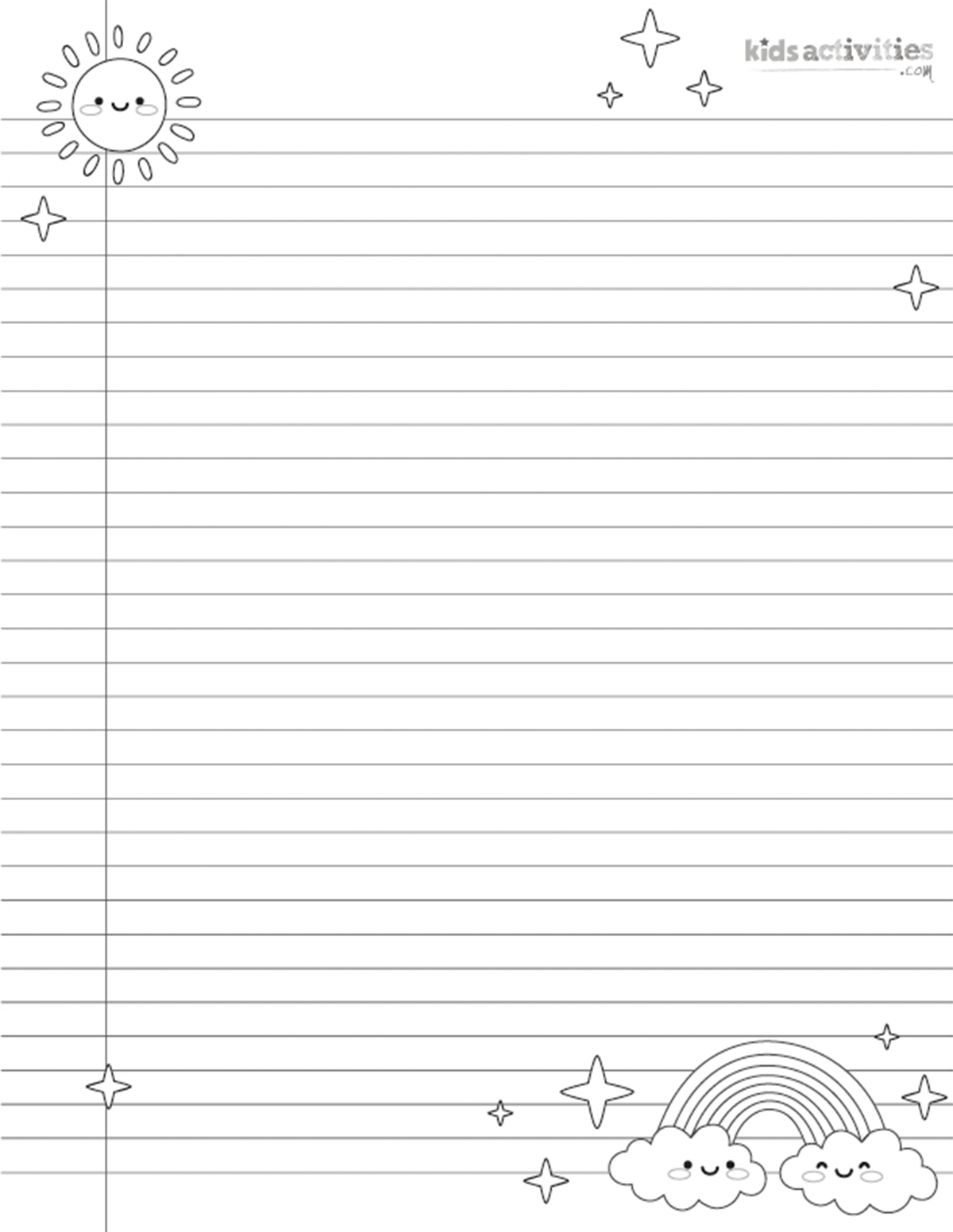 Cute Printable Notebook Paper For Kids And Adults | Kids in Cute Printable Lined Paper