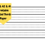 Dotted Thirds Paper   Etsy Within Lined Thirds Writing Paper Printable