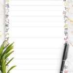 Download Printable Lined Paper Template   College Ruled 7.1Mm Pdf Regarding Lined Paper With Semi Transparent Color Background Printable