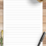 Download Printable Lined Paper Template   Narrow Ruled 1/4 Inch Pdf For A4 Printable Lined Paper