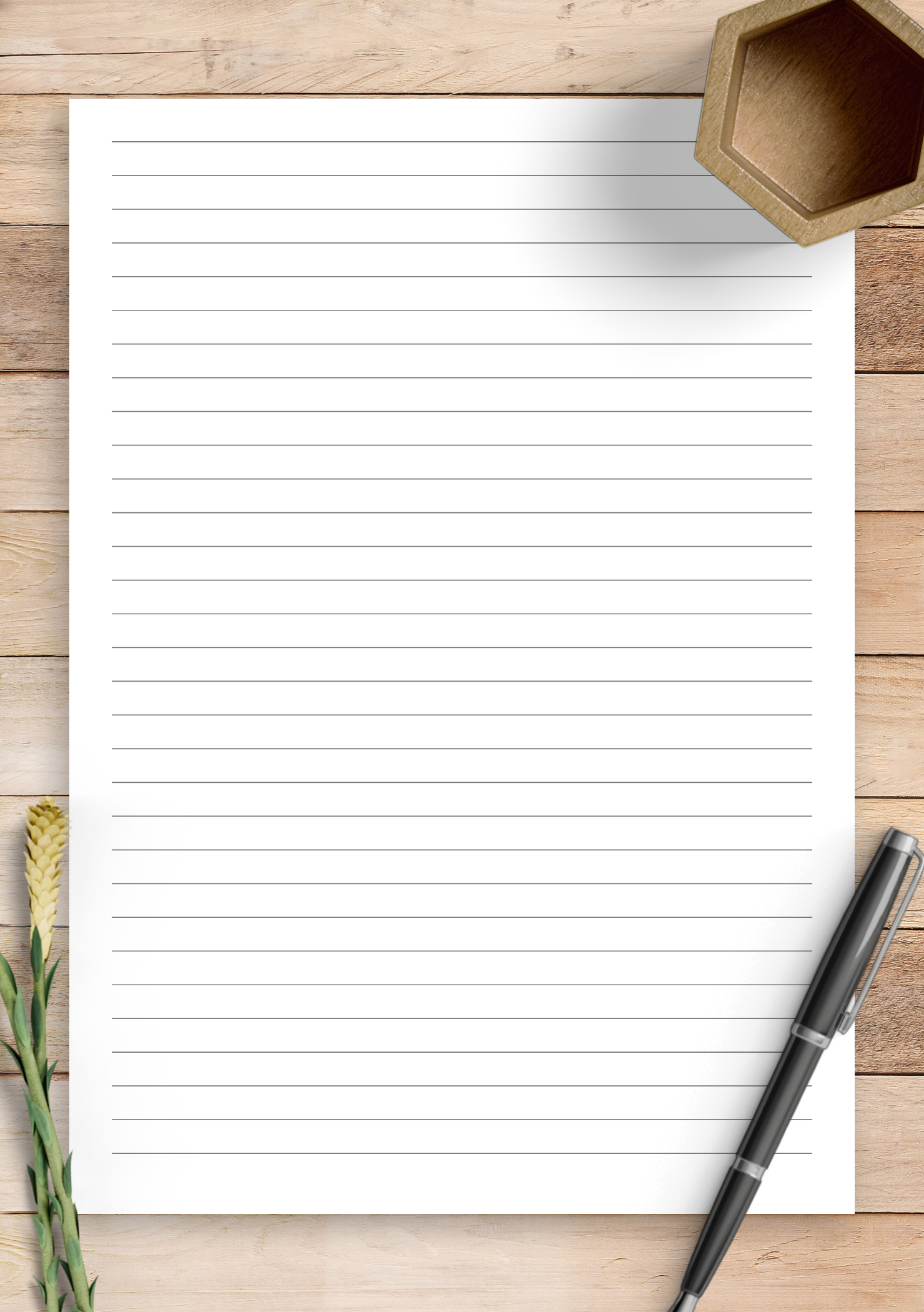 Download Printable Lined Paper Template - Narrow Ruled 1/4 Inch Pdf for A4 Printable Lined Paper
