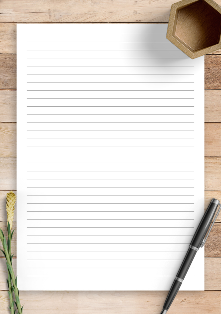 Printable Narrow Lined Paper