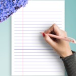 Download Printable Lined Paper Template   Wide Ruled 8.7Mm Blue Pdf Pertaining To Printable Lined Paper Wide Ruled