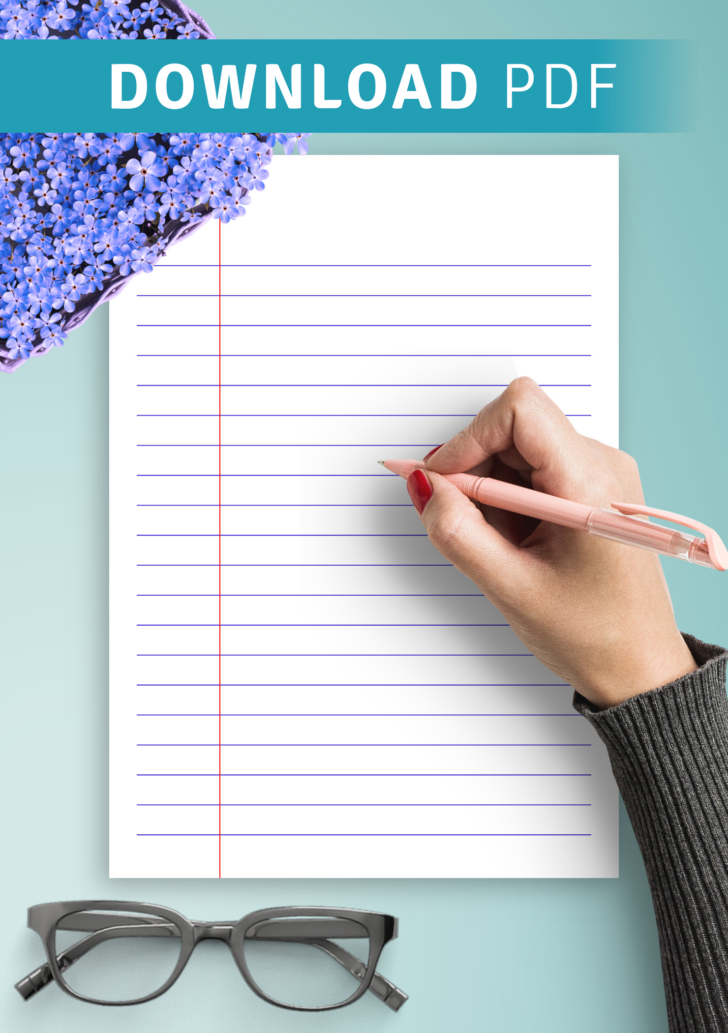 Printable Lined Paper Wide Ruled