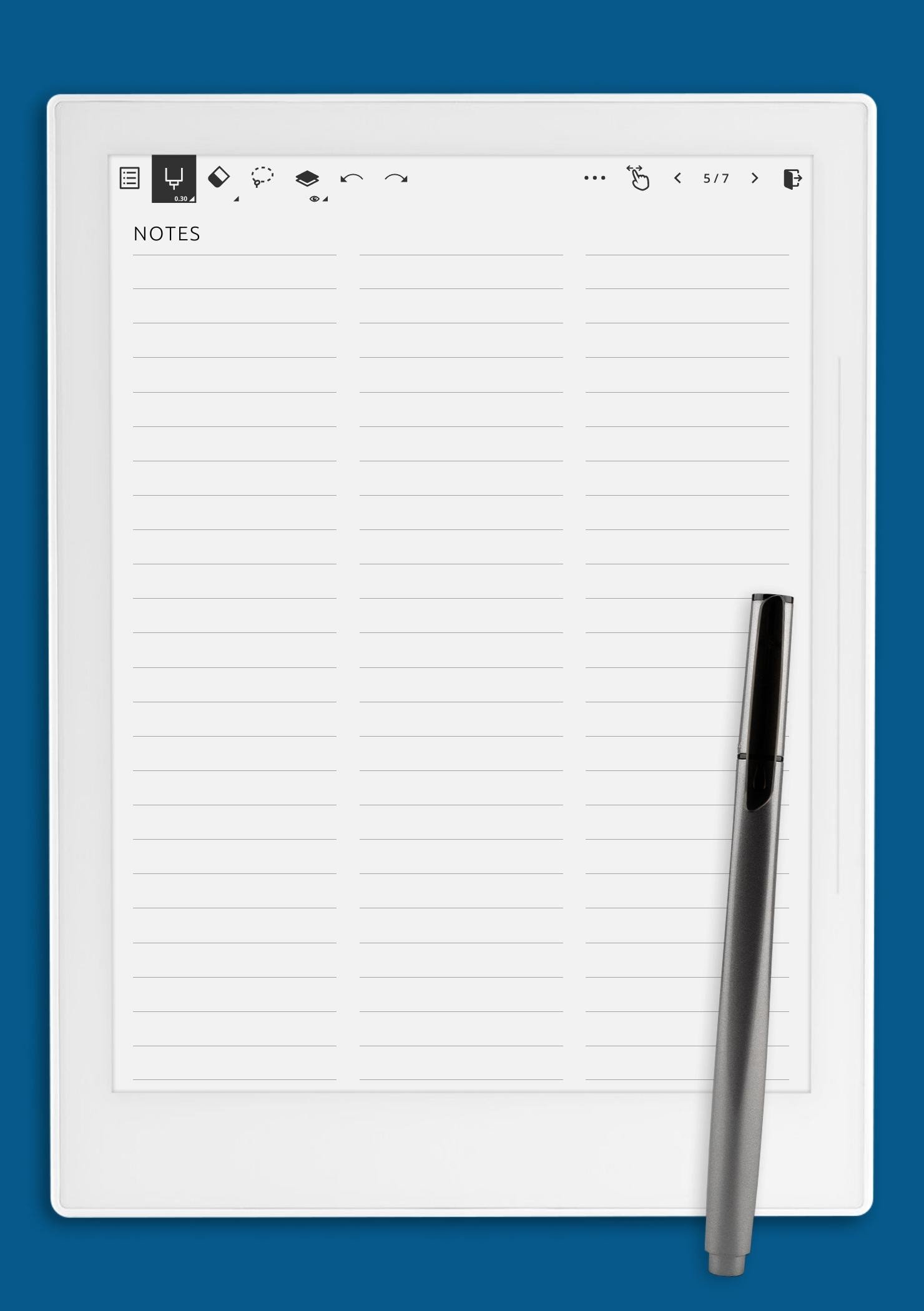 Download Printable Ruled Grid 3-Column Pdf with 3-Column Lined Paper Printable