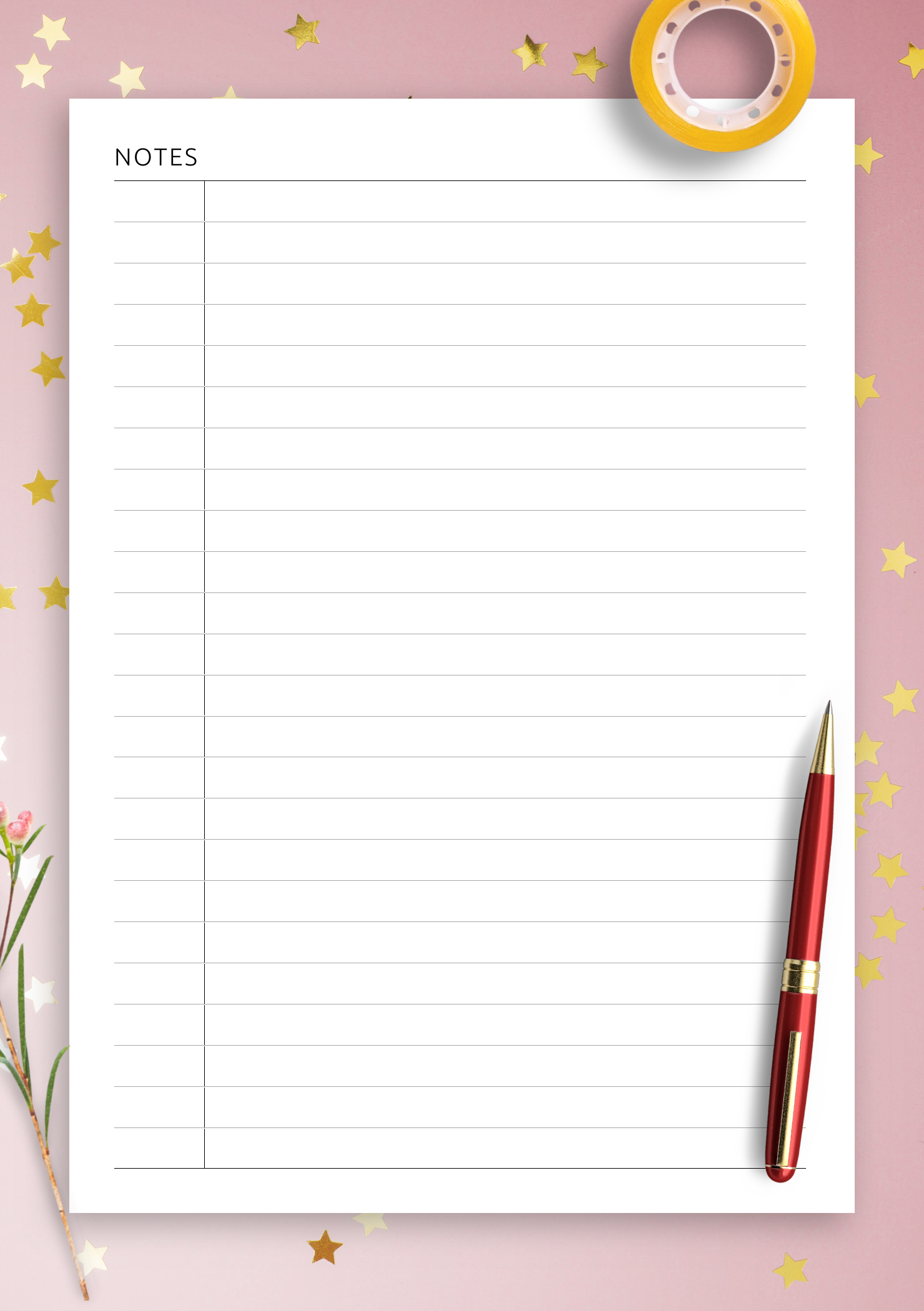 Download Printable Ruled Grid With Margin Pdf pertaining to Lined Paper With Margin Printable