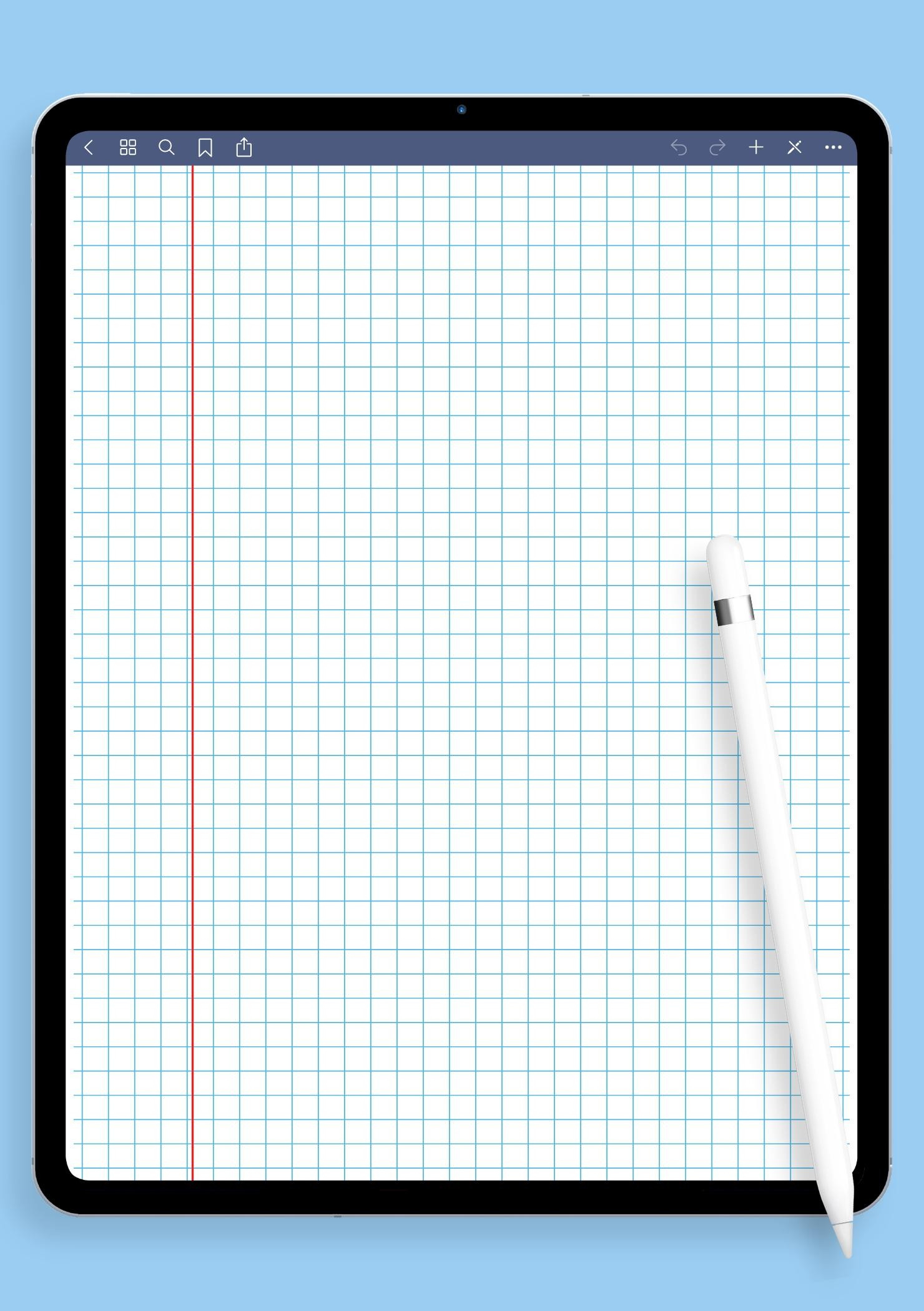 Download Printable Squared College Ruled Blue With Margin Pdf throughout Square Lined Paper Printable