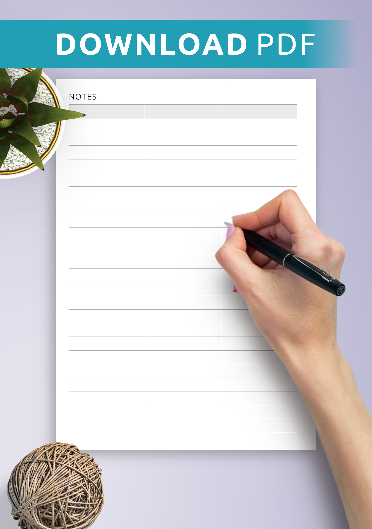Download Printable Table 3-Column Pdf regarding Printable 3 Column Lined Paper