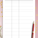 Download Printable Table 4 Column Pdf With Regard To Lined Paper With 4 Columns Printable
