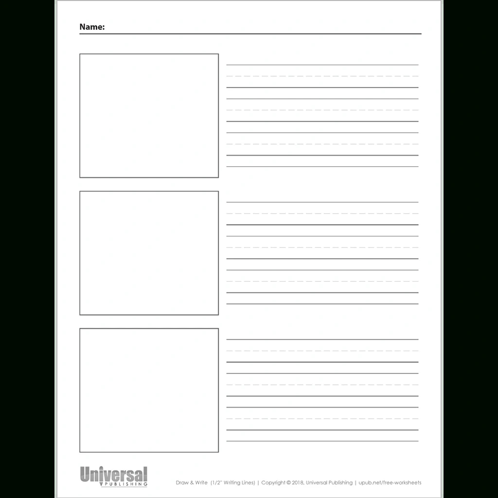 Draw &amp;amp; Write Paper | Free Printables - Universal Publishing inside 3 Lined Paper Free Printable