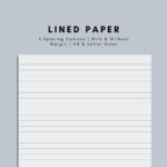 Druckbares Gefüttertes Papierpaket | Breites, Schmales, Mittleres Regarding Printable Lined Paper No Margin
